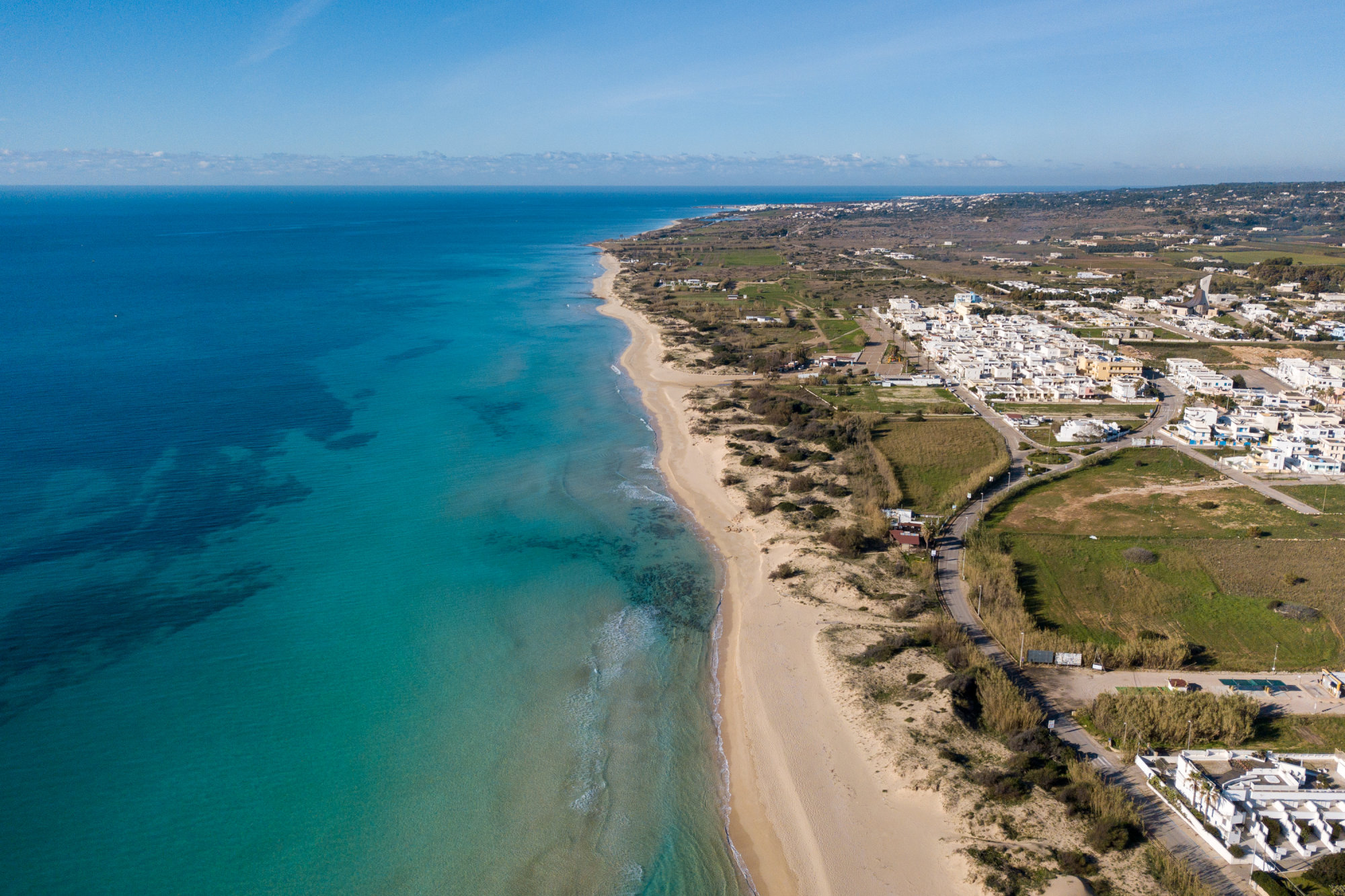 Ionische Küste des Salento aus der Luft
