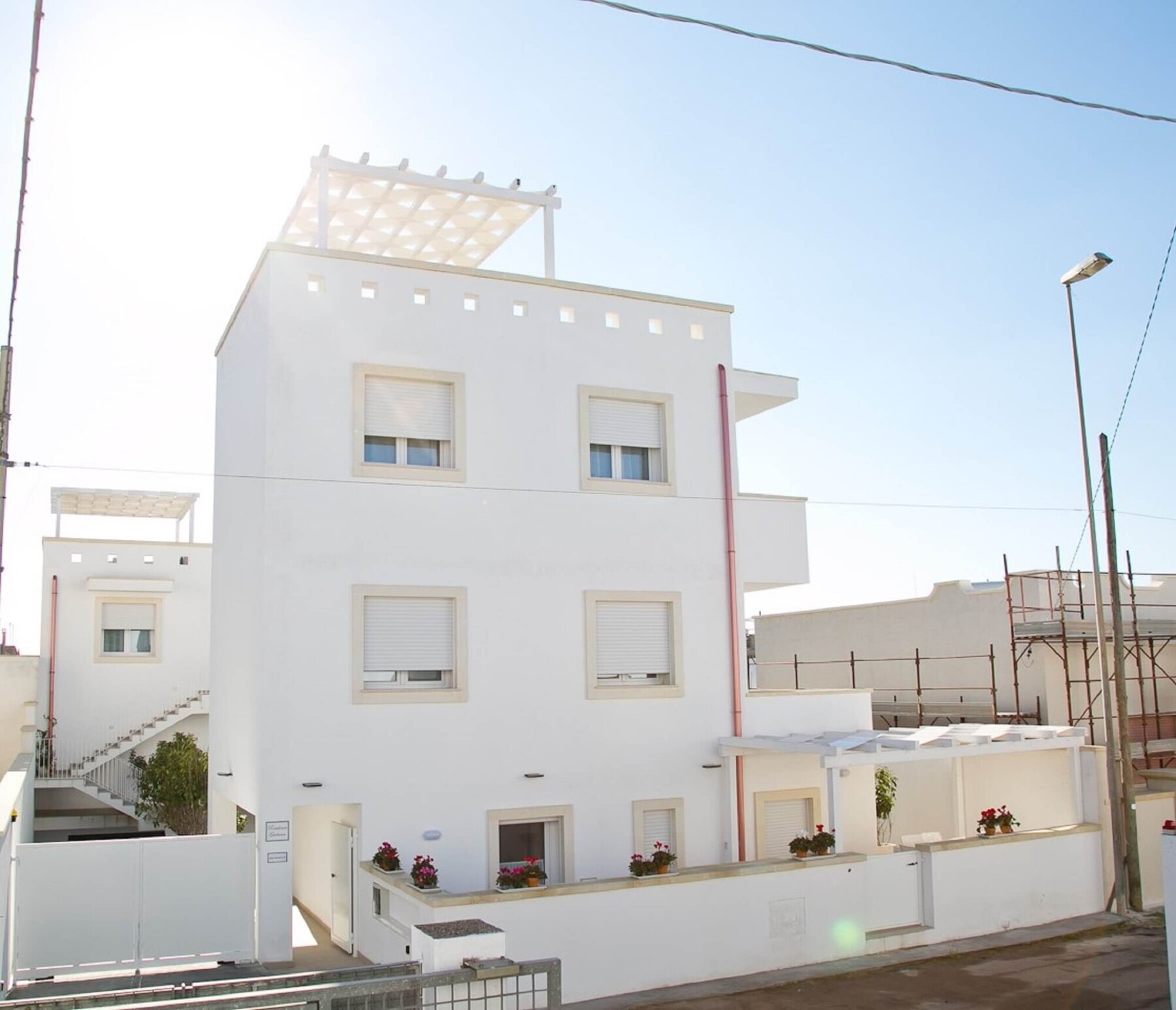 Exterior of the apartment complex