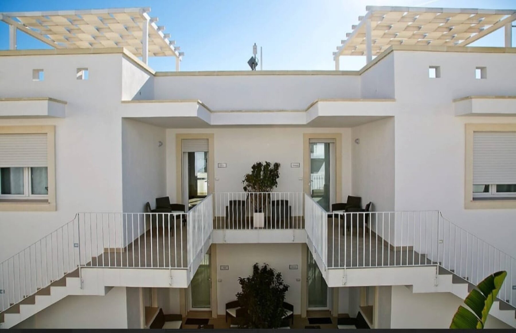 Covered apartment terrace