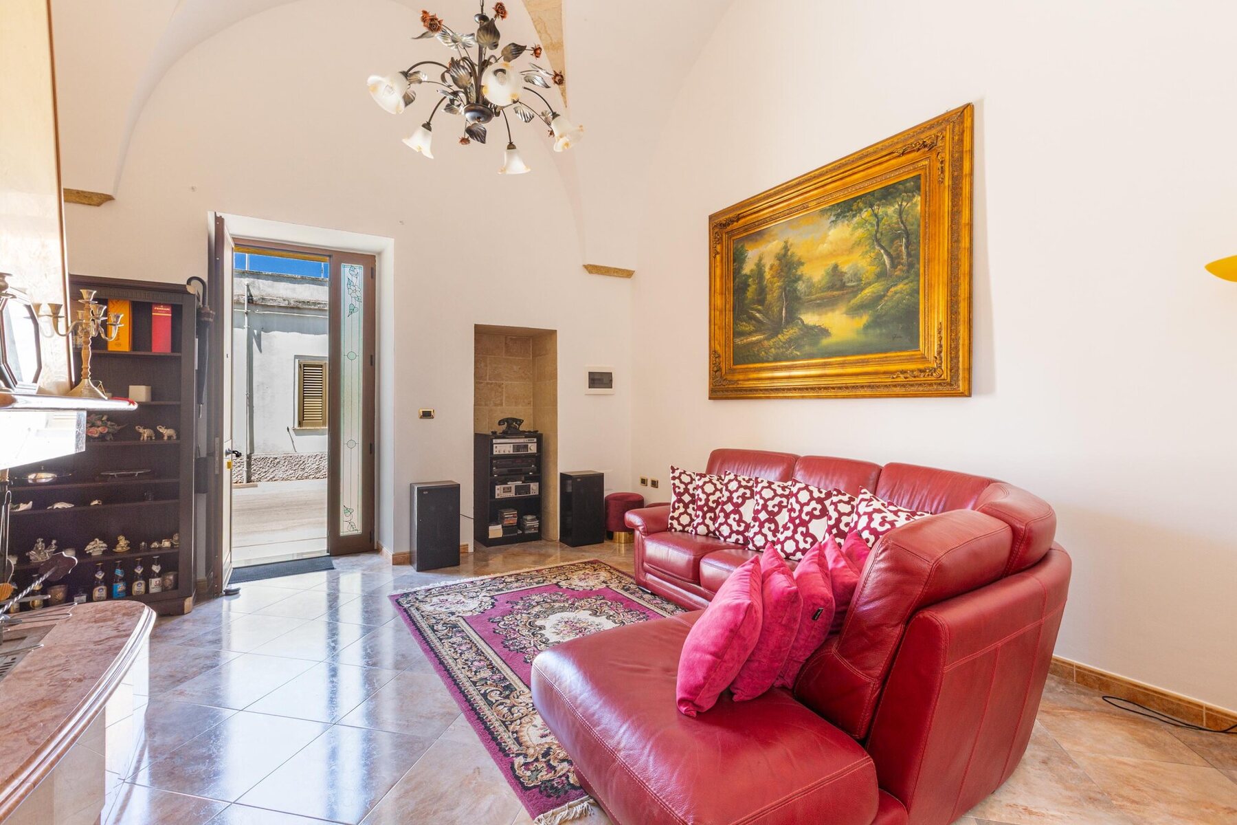 Living room in the renovated house