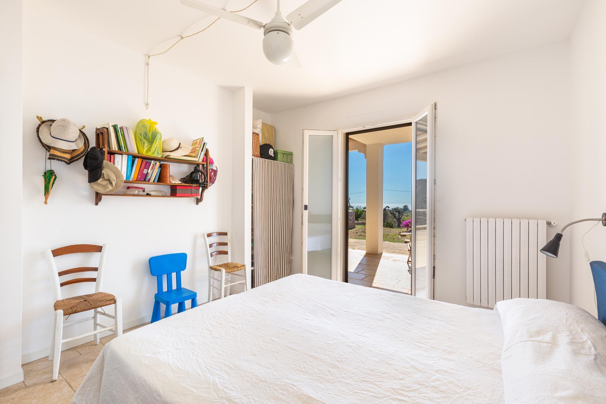 Camera con accesso alla veranda e vista mare